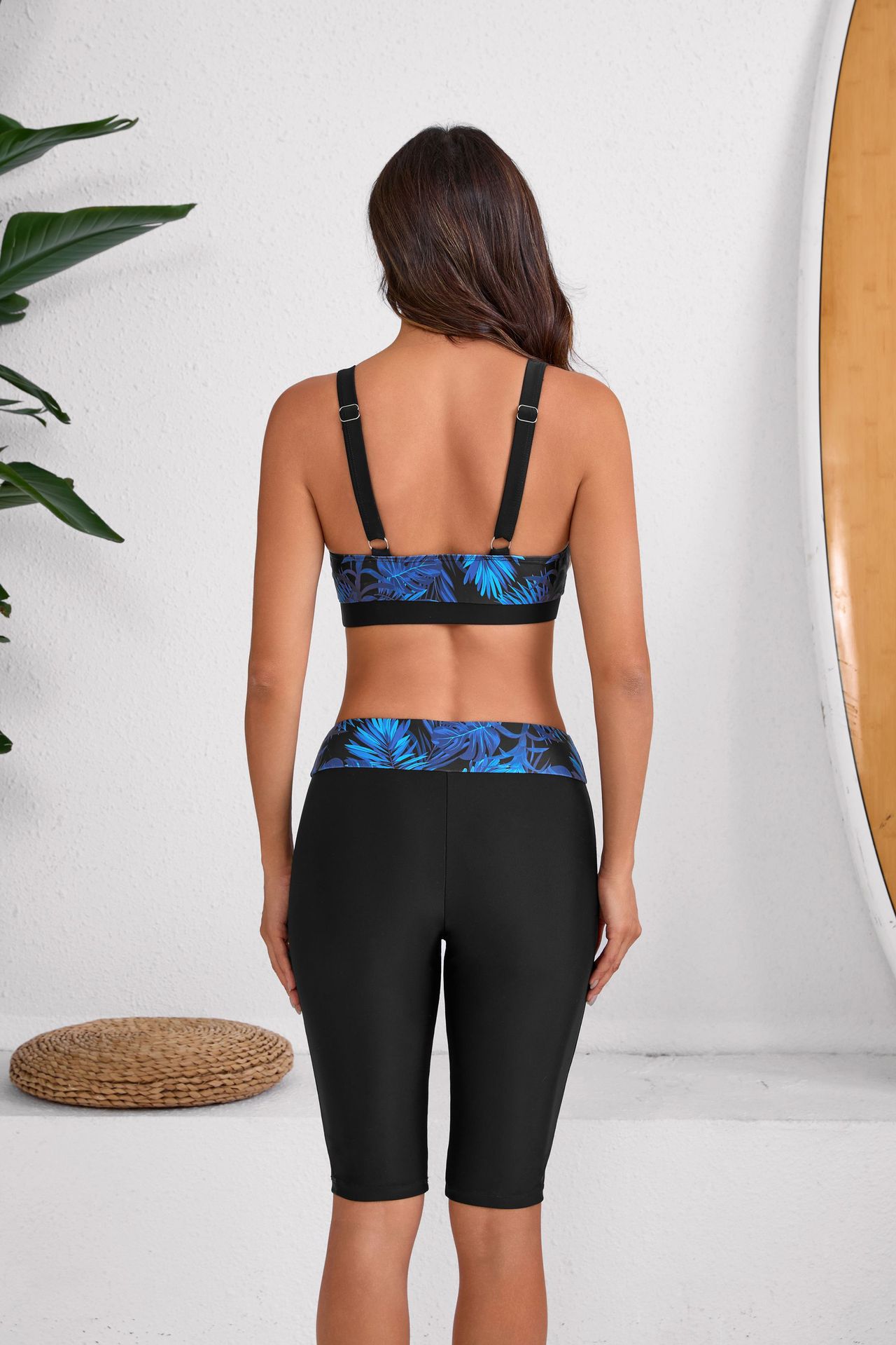 Womens Long Sleeve Rash Guard Swimsuit Set 3-piece Trendy Swimwear With Shorts